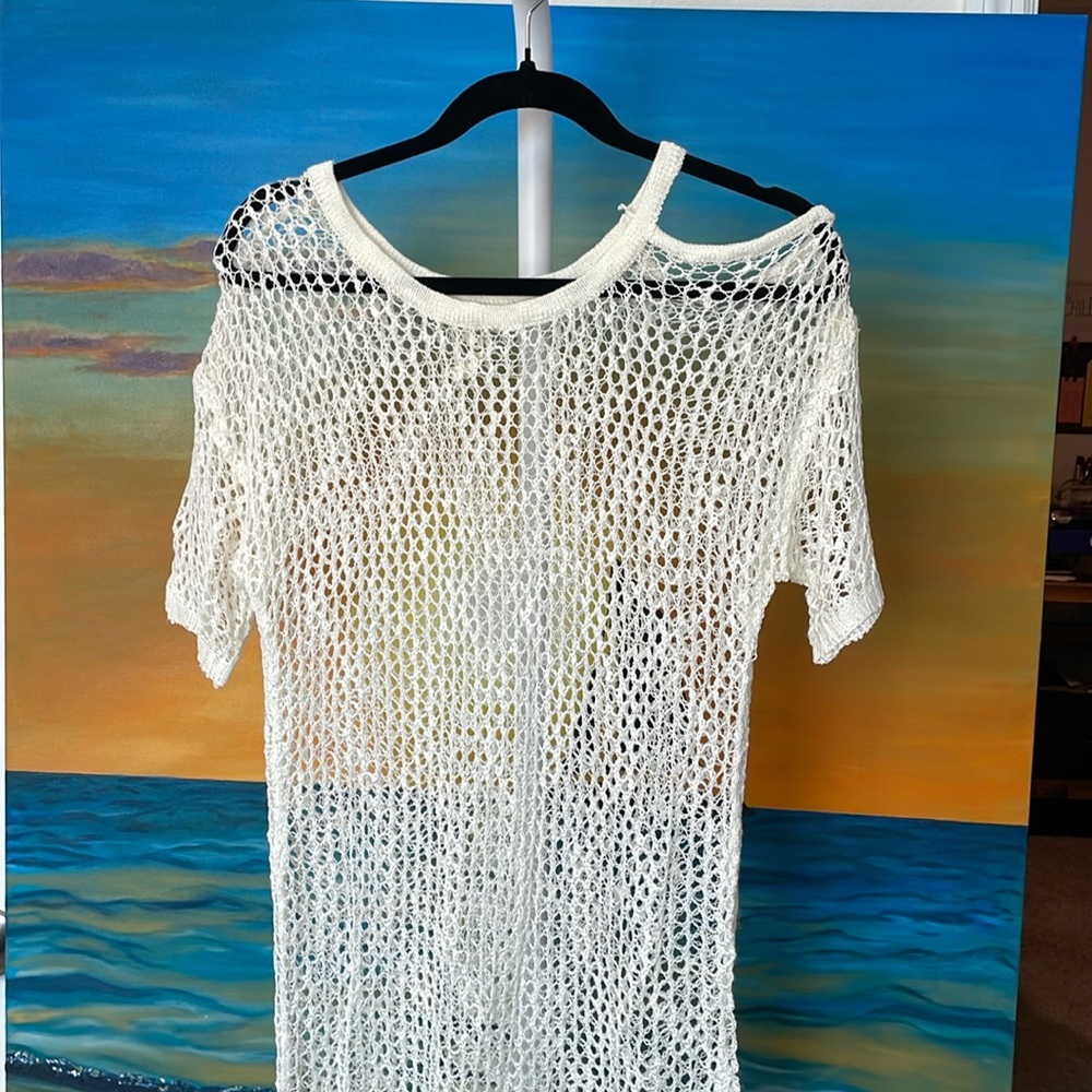 POL White Knit Swim Coverup NWOT